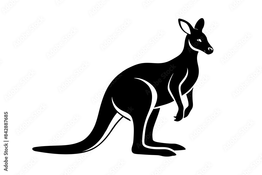 kangaroo silhouette vector illustration kangaroo silhouette vector illustration