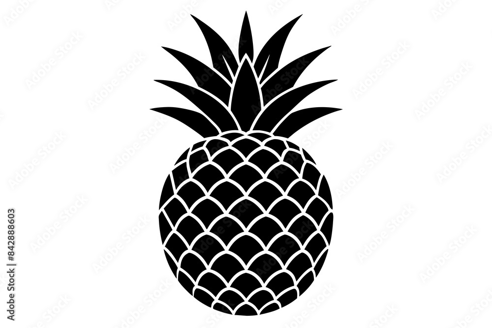 pineapple silhouette vector illustration pineapple silhouette vector illustration