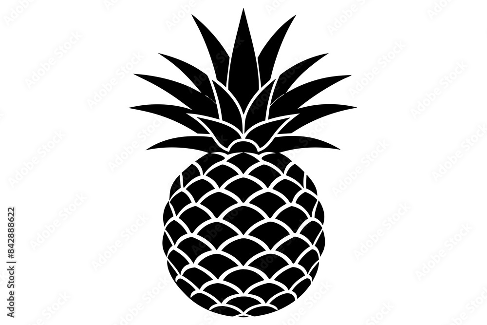 pineapple silhouette vector illustration pineapple silhouette vector illustration
