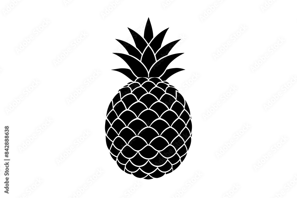 pineapple silhouette vector illustration pineapple silhouette vector illustration