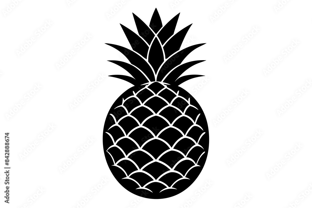 pineapple silhouette vector illustration pineapple silhouette vector illustration