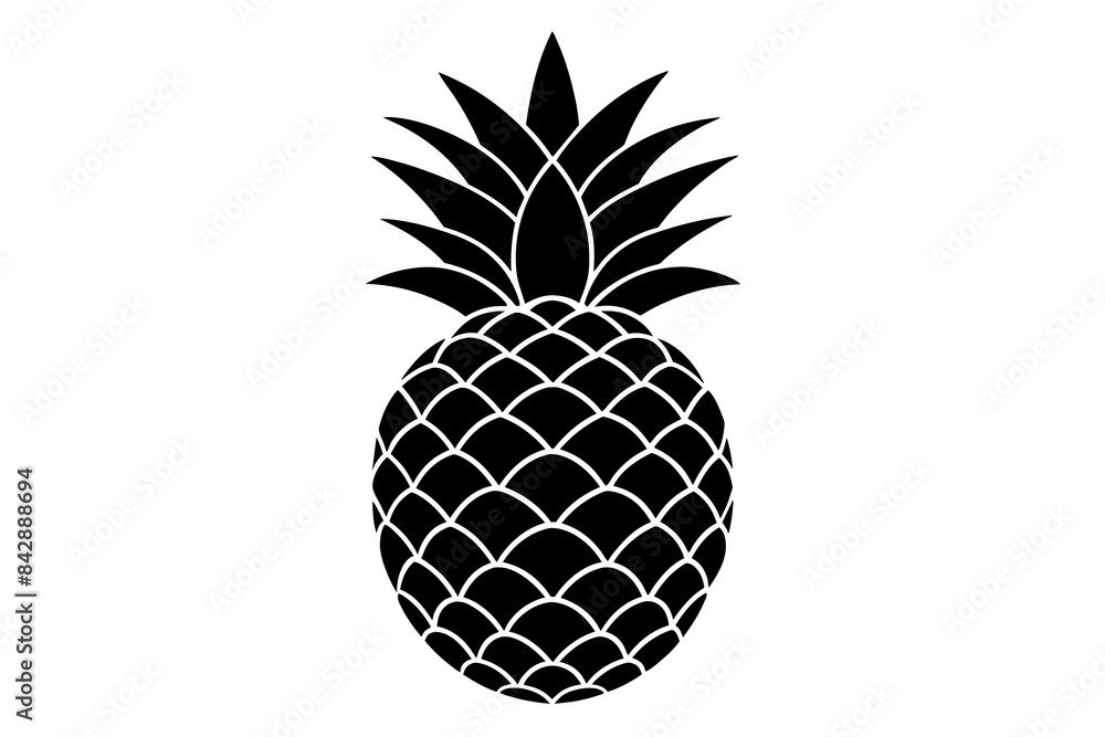 pineapple silhouette vector illustration pineapple silhouette vector illustration