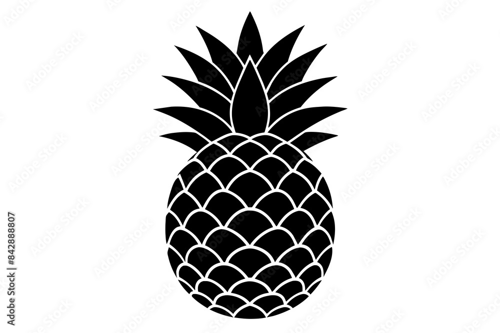 pineapple silhouette vector illustration pineapple silhouette vector illustration