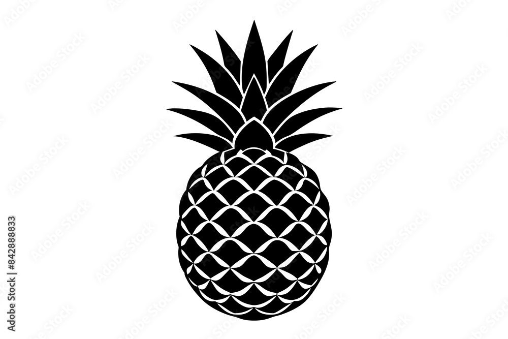 pineapple silhouette vector illustration pineapple silhouette vector illustration