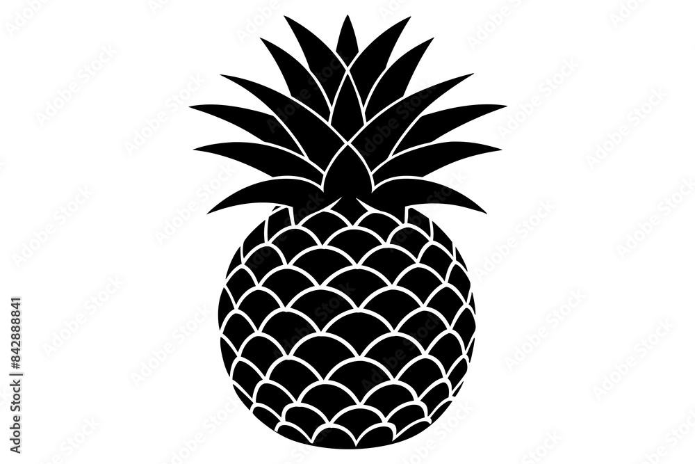 pineapple silhouette vector illustration pineapple silhouette vector illustration