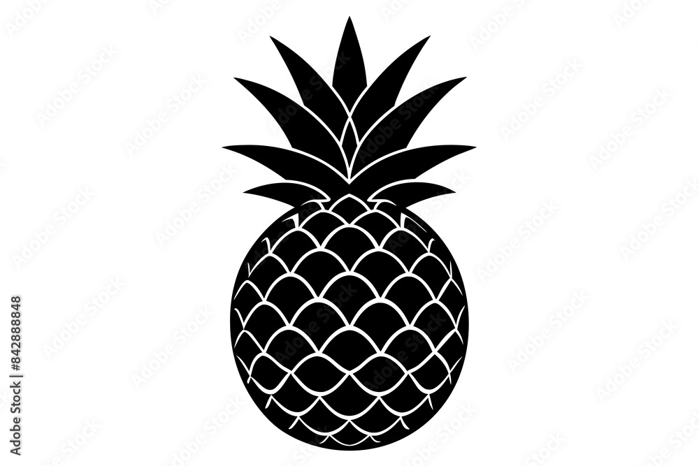 pineapple silhouette vector illustration pineapple silhouette vector illustration