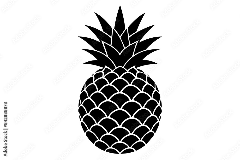 pineapple silhouette vector illustration pineapple silhouette vector illustration