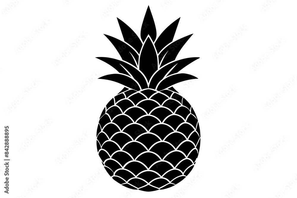 pineapple silhouette vector illustration pineapple silhouette vector illustration