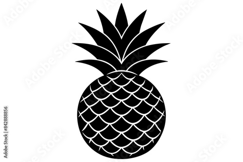 pineapple silhouette vector illustration