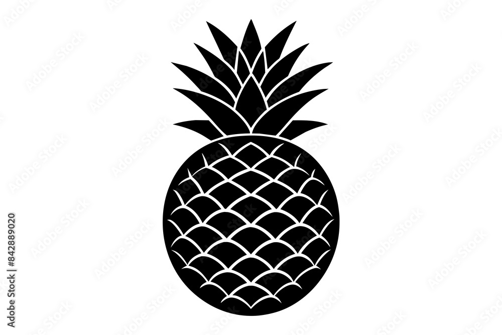 pineapple silhouette vector illustration pineapple silhouette vector illustration