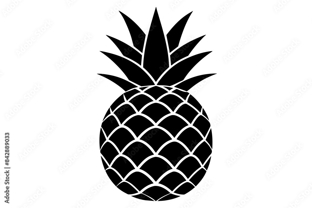 pineapple silhouette vector illustration pineapple silhouette vector illustration