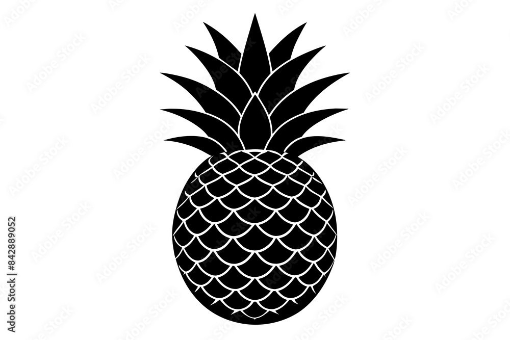 pineapple silhouette vector illustration pineapple silhouette vector illustration