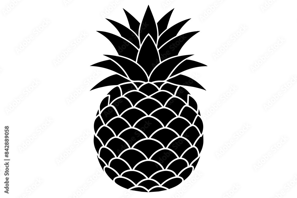 pineapple silhouette vector illustration pineapple silhouette vector illustration