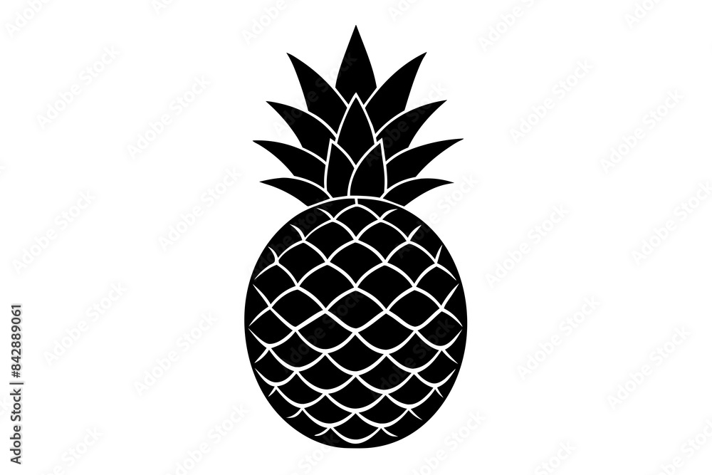 pineapple silhouette vector illustration pineapple silhouette vector illustration