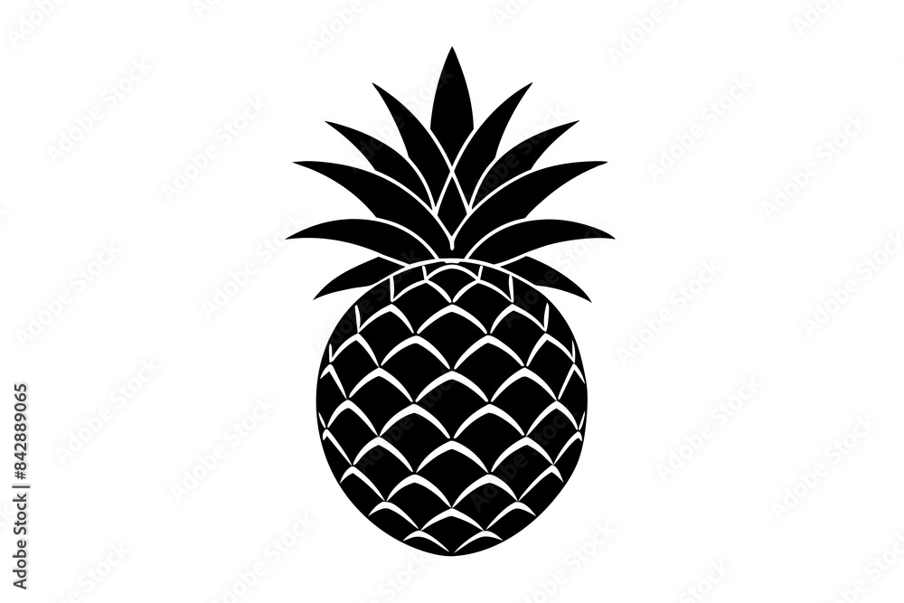 pineapple silhouette vector illustration pineapple silhouette vector illustration