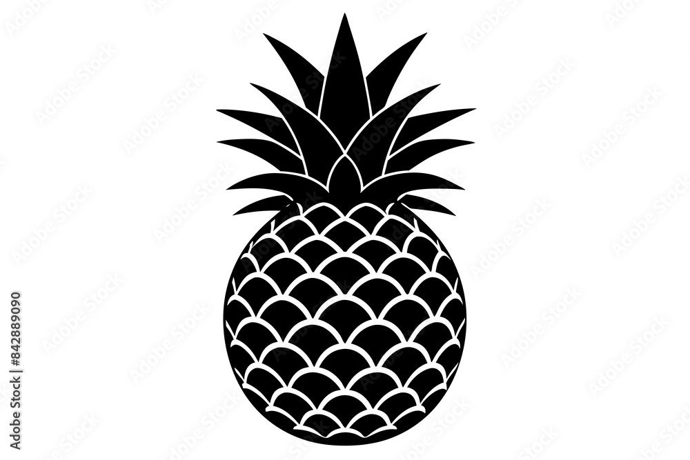 pineapple silhouette vector illustration pineapple silhouette vector illustration