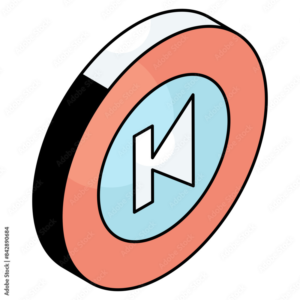 Conceptual flat design icon of playback button Conceptual flat design icon of playback button