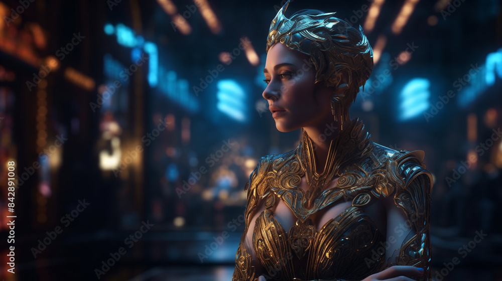 women cyberpunk theme 5, AI-generated women cyberpunk theme 5, AI-generated