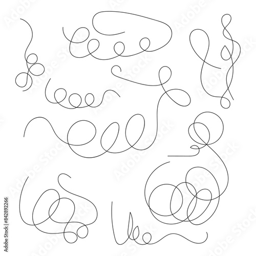 Hand drawn tangle scrawl sketch lines