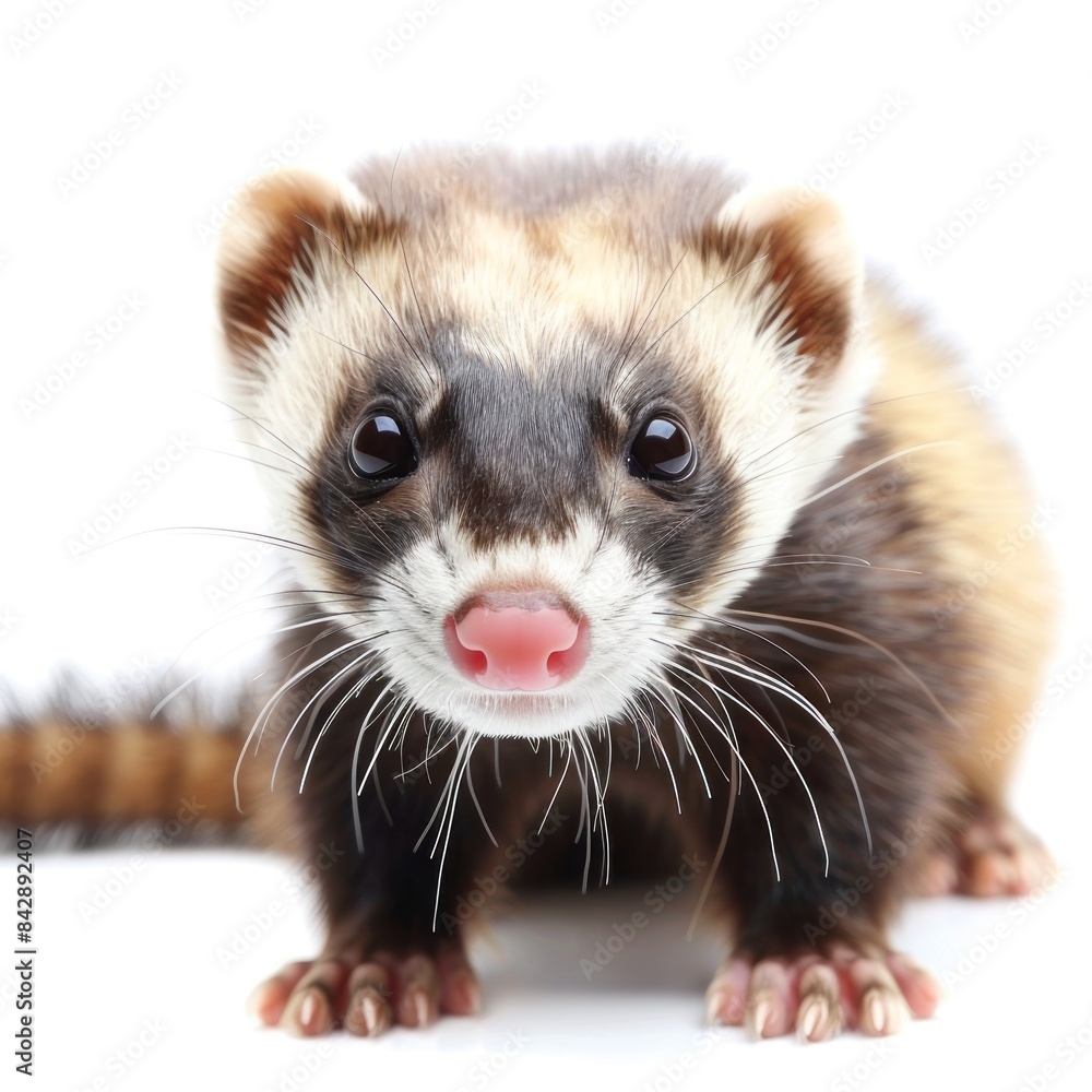 Ferret isolated on white background Ferret isolated on white background