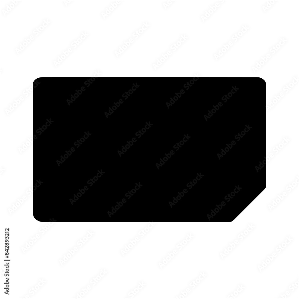 Sim card silhouette isolated on white background. Sim card icon vector illustration design. Sim card silhouette isolated on white background. Sim card icon vector illustration design.