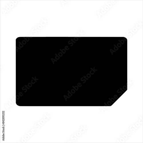 Sim card silhouette isolated on white background. Sim card icon vector illustration design.