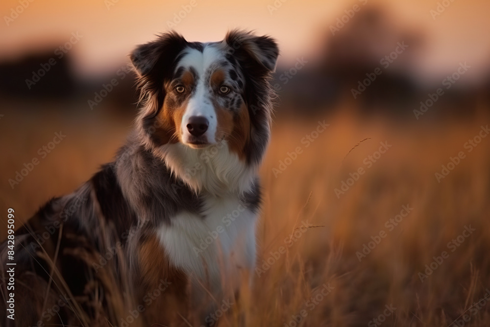 An Australian Shepherd Shows Its Agility And Energy On An Adventurous Course An Australian Shepherd Shows Its Agility And Energy On An Adventurous Course