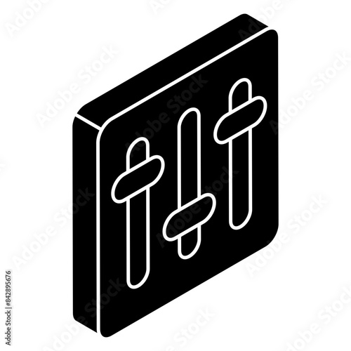 An editable design icon of volume equalizer 