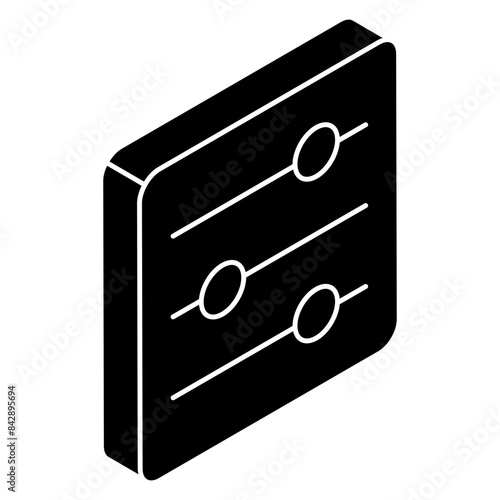 An editable design icon of volume equalizer 