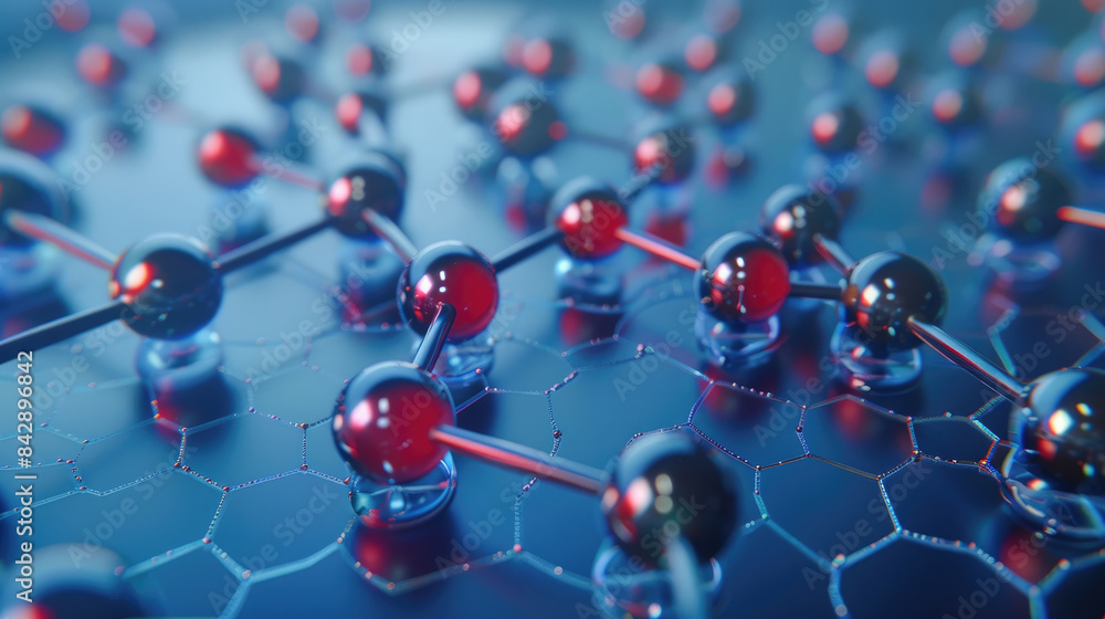 3D Molecular Structure with Carbon and Keratin Spheres 3D Molecular Structure with Carbon and Keratin Spheres