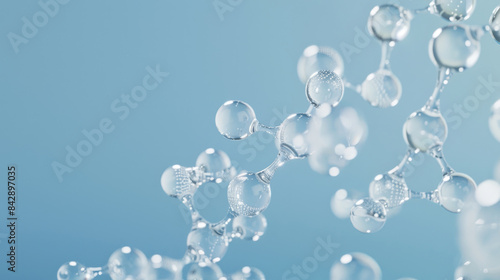 3D Molecular Structure with Carbon and Keratin Spheres
