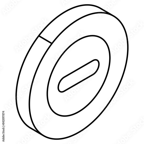 A unique design icon of minus sign