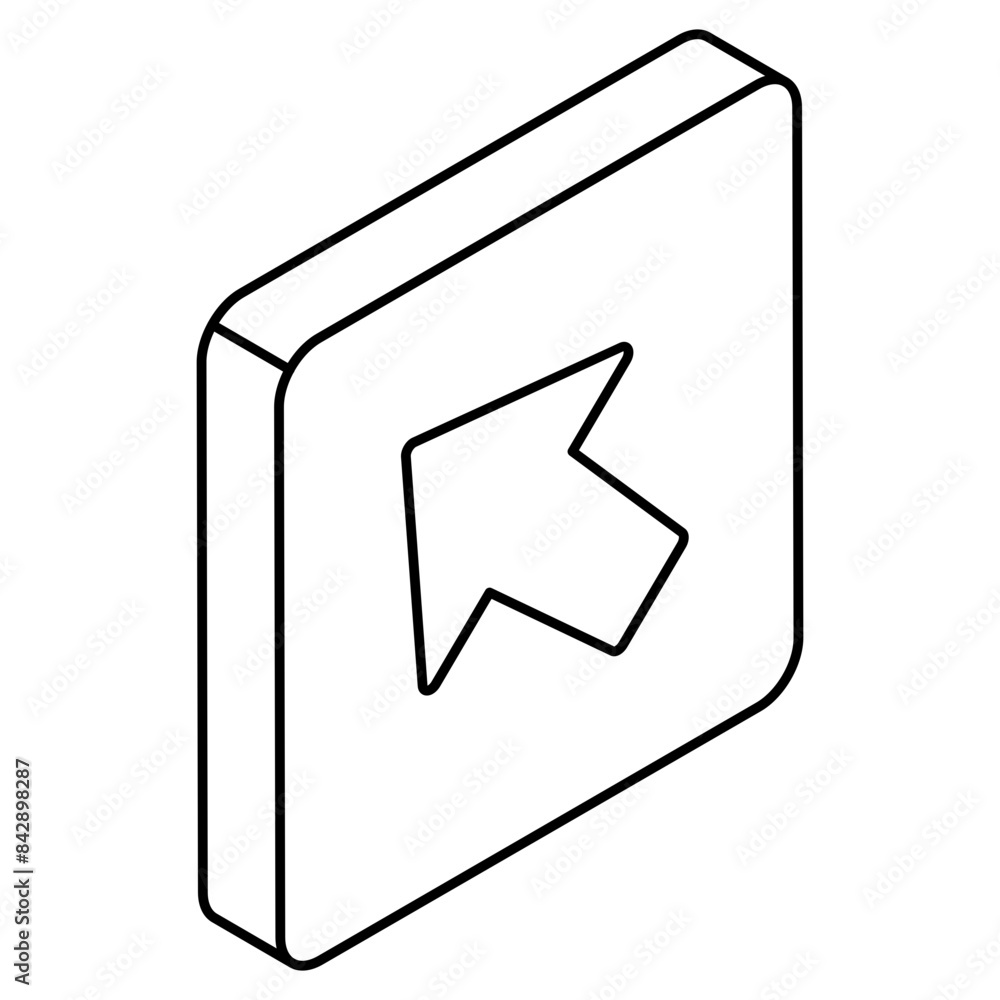 Modern style icon of direction arrow Modern style icon of direction arrow