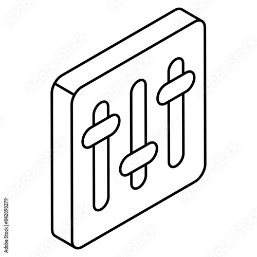 An editable design icon of volume equalizer 