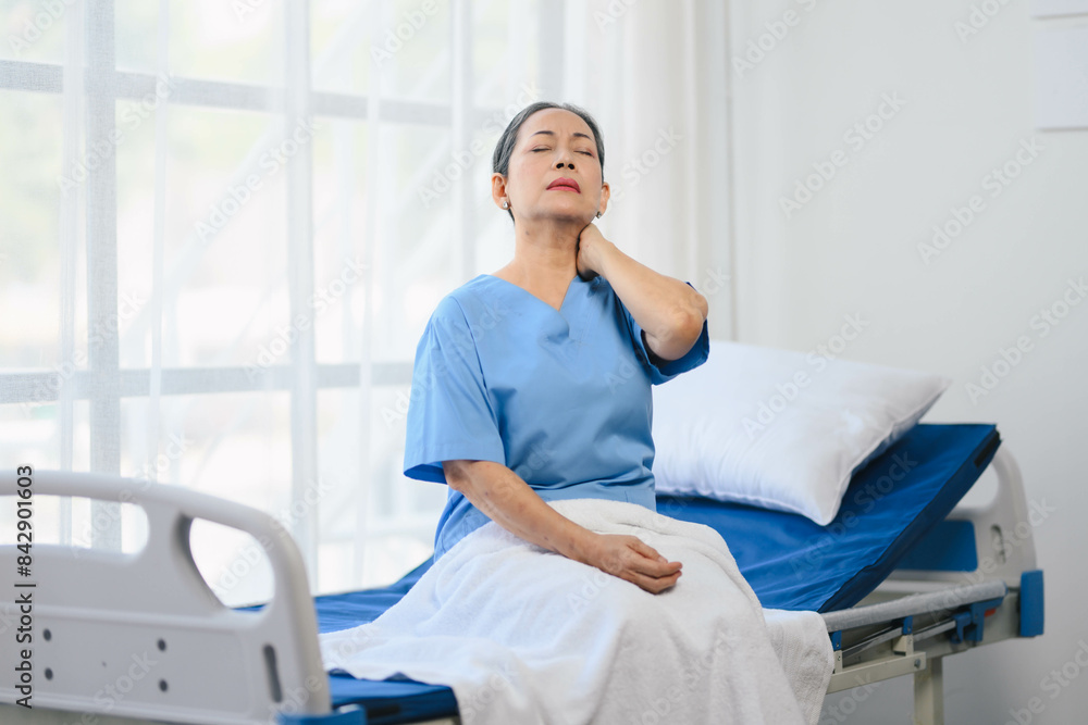She is in pain and is trying to find relief She is in pain and is trying to find relief