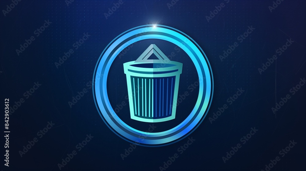 An icon of a trash can, commonly used to represent the delete function in digital environments. An icon of a trash can, commonly used to represent the delete function in digital environments.