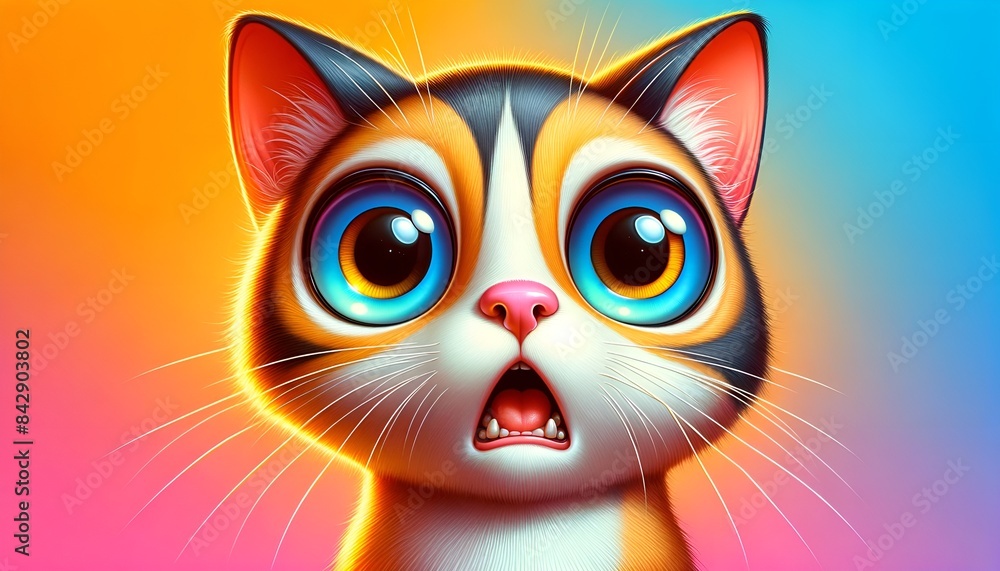 cat with eyes - Generative AI cat with eyes - Generative AI
