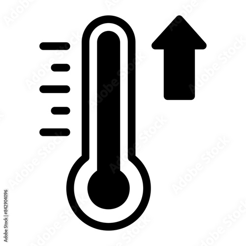 high temperature glyph icon