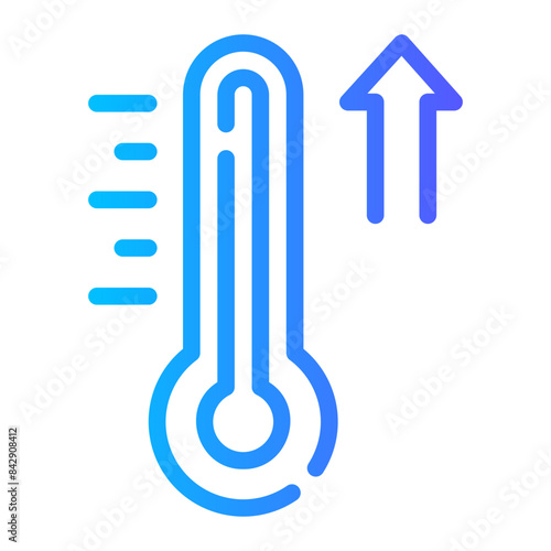 high temperature gradient icon