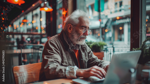 arafed man sitting at a table with a laptop and a laptop computer, professional image, amazingly composed image, shutterstock, professional photo, istock, beautiful image, unique design, working on a 