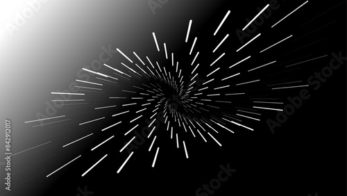 The vector dotted spiral vortex graphic is a visually interesting and complex image. use of color, movement, and text, all contribute to its overall effect. 