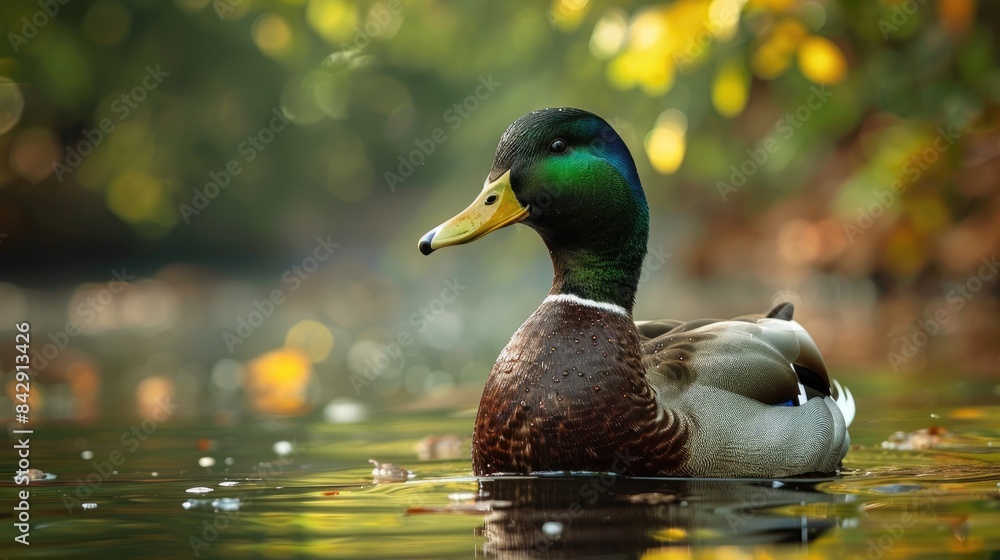 Obraz premium Duck named Drake Wood