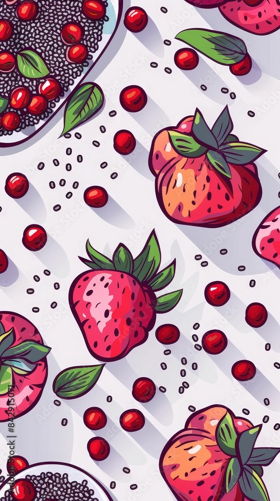 chia seeds flat design top view theme superfood cartoon drawing colored pastel chia seeds flat design top view theme superfood cartoon drawing colored pastel