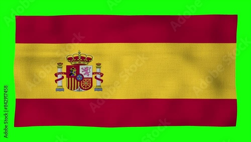 Wallpaper Mural Spain's National Flag in a Dynamic Display: A Sign of Strength and Unity, Every wave reflects the nation's rich history and unwavering spirit. telling a story of resiliency. Torontodigital.ca