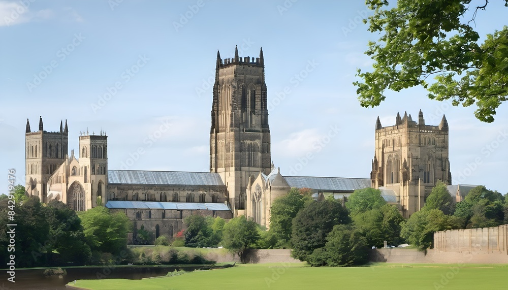 Obraz premium A view of Durham Cathedral