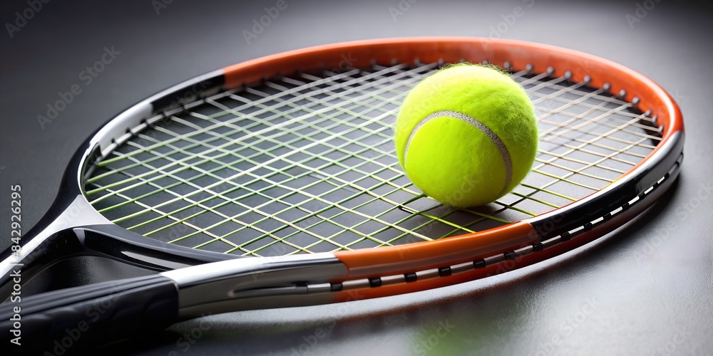 tennis racket and ball