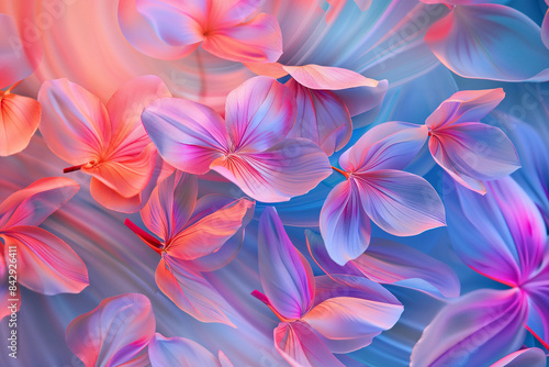 Soft flowing floral background
