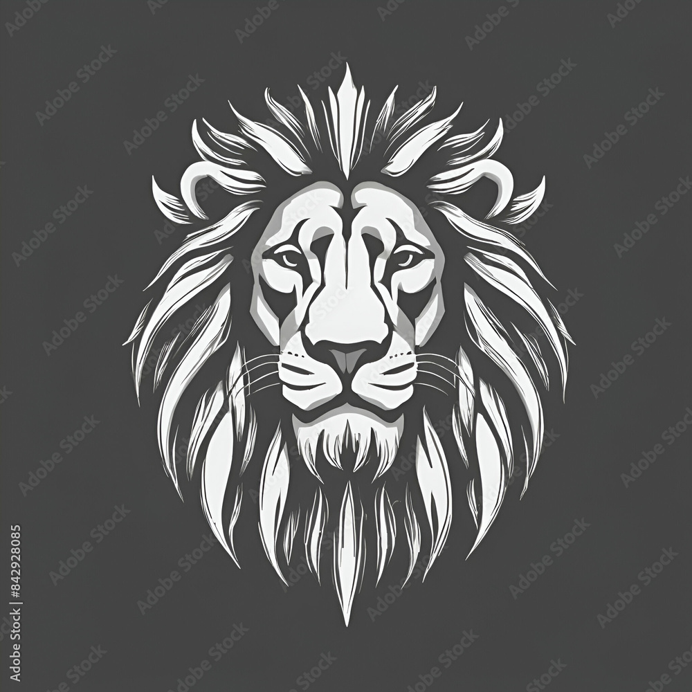 Obraz premium lion head vector