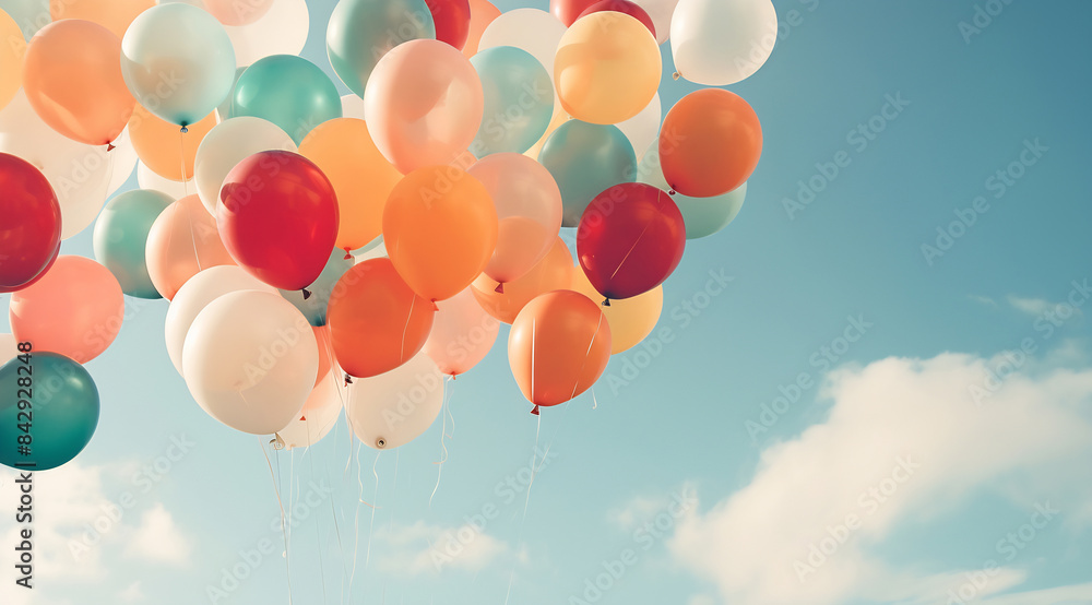 Celestial Celebration: Balloons Adrift in the Sky Celestial Celebration: Balloons Adrift in the Sky