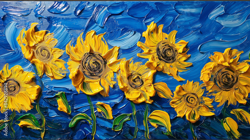 Vincent van Gogh's Sunflower Field photo